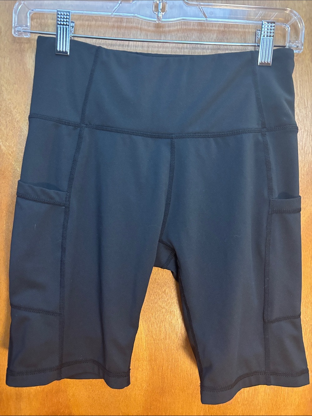 Baleaf Black High-Waist Bike Shorts with Side Pockets small